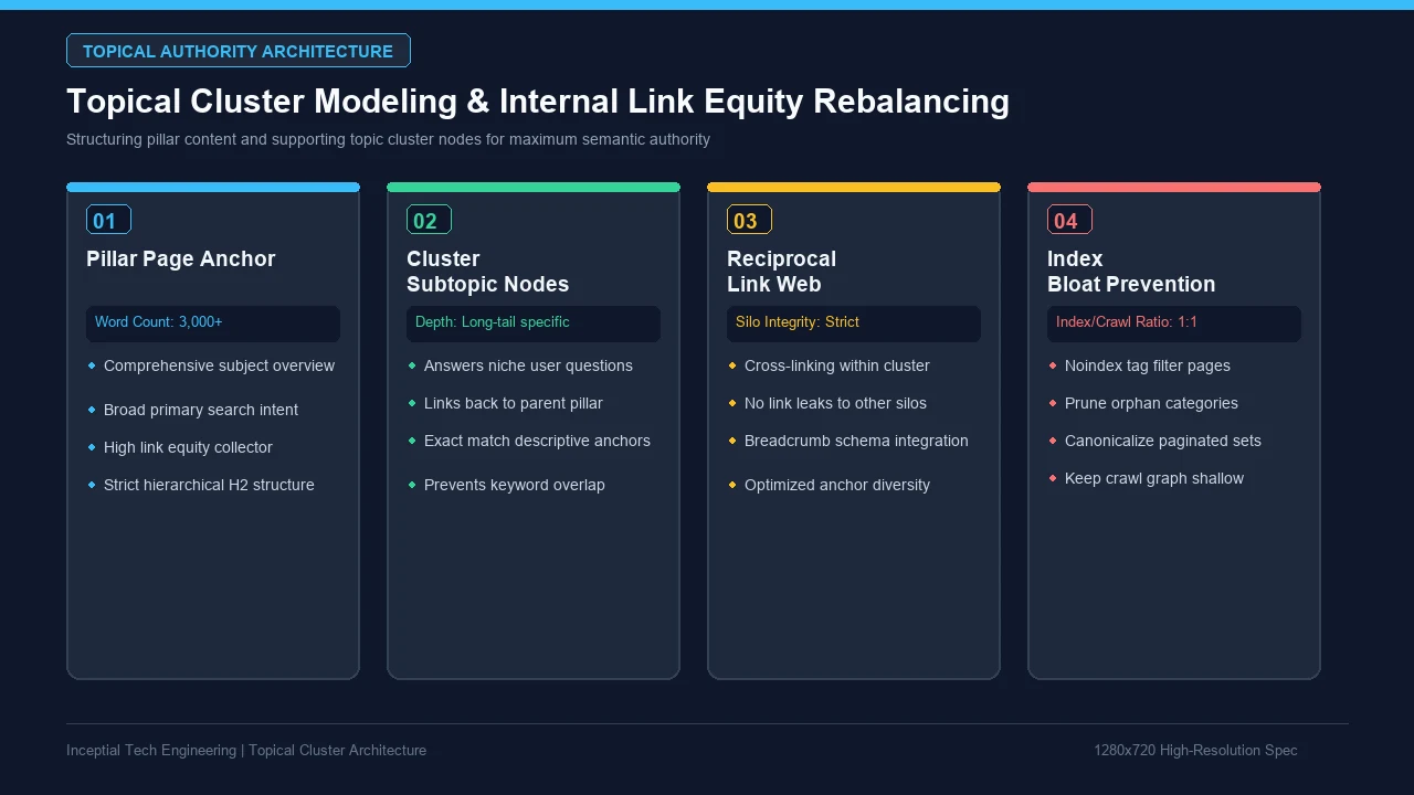 Topical Cluster Modeling & Internal Link Equity Rebalancing