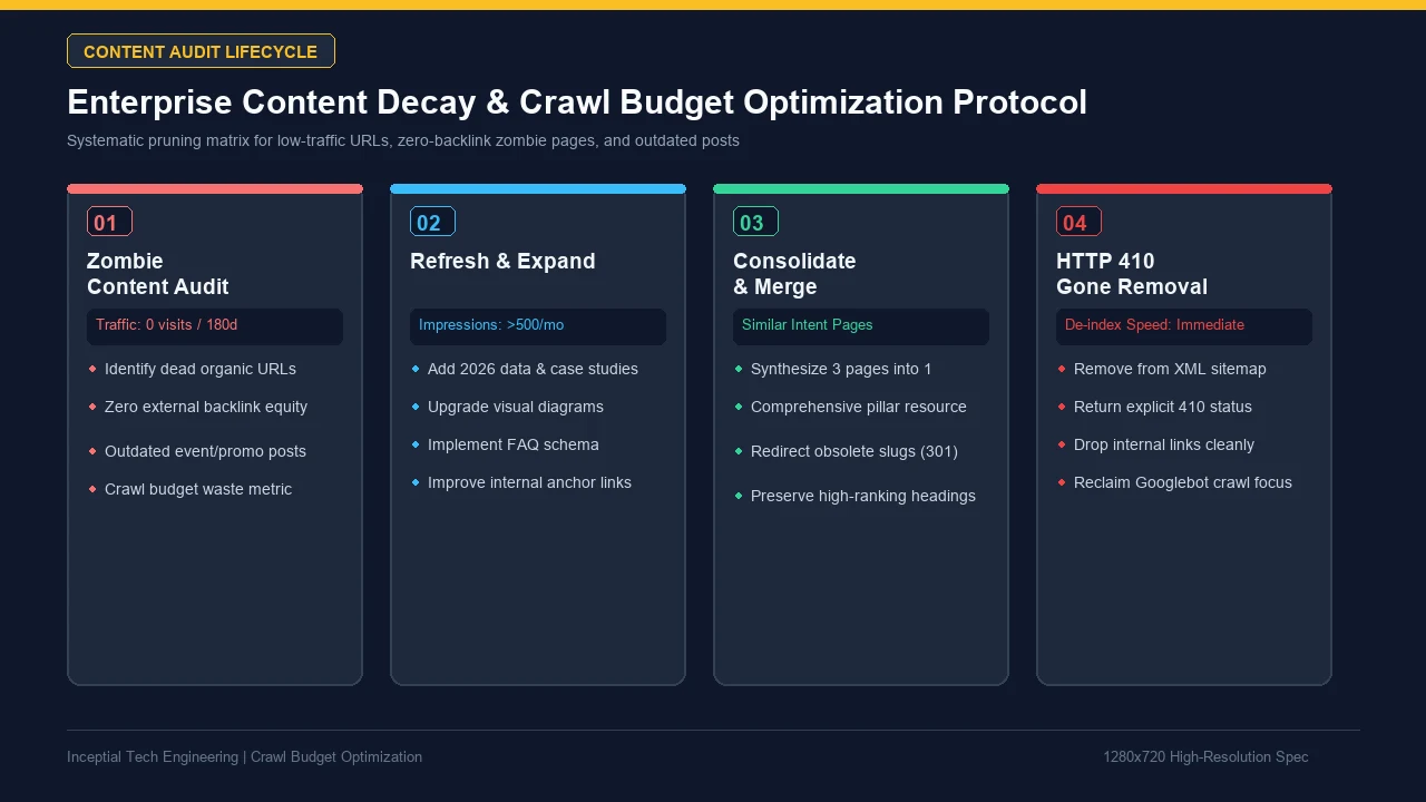 Enterprise Content Decay & Crawl Budget Optimization Protocol